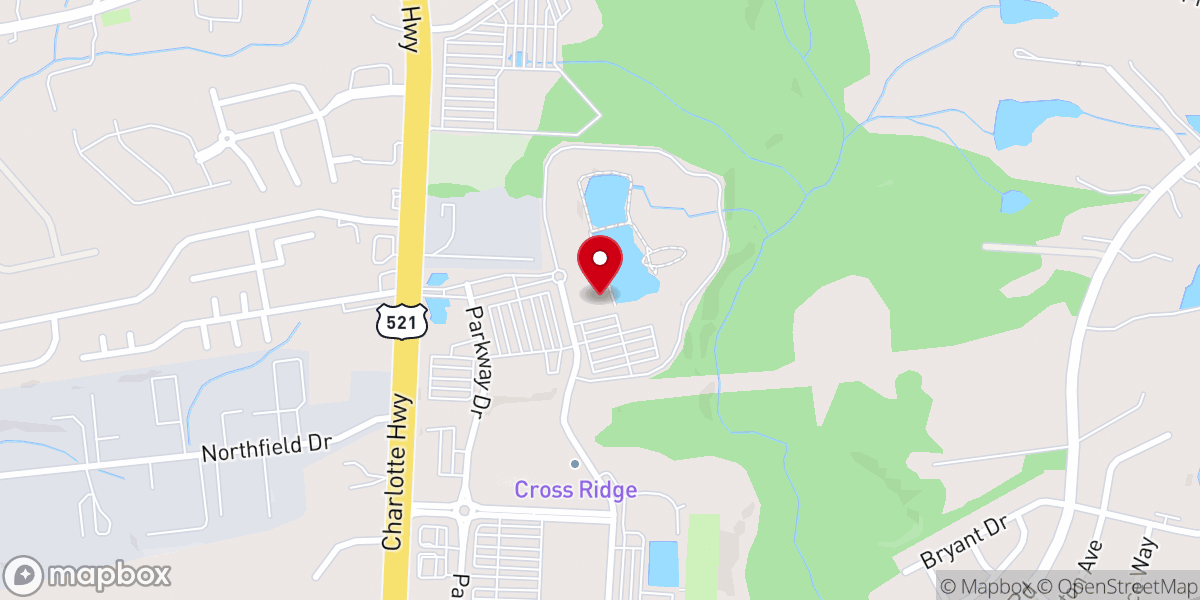 Map showing location of Hope Springs Church
