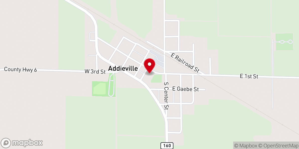 Map showing location of Zion Evangelicals & Reformed United Church of Christ