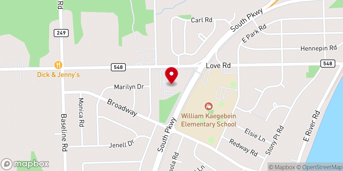 Map showing location of Bible Presbyterian Family Life Center