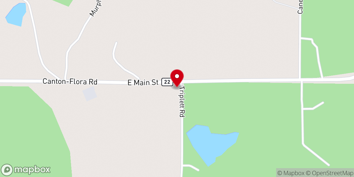 Map showing location of Tabernacle Church