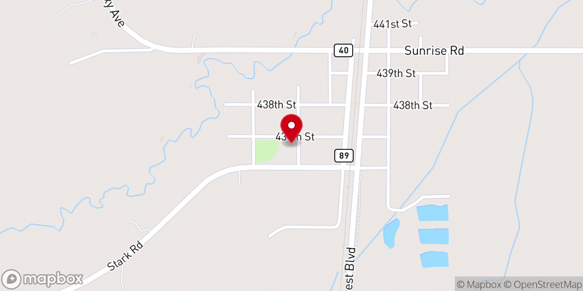 Map showing location of Harris Covenant Church