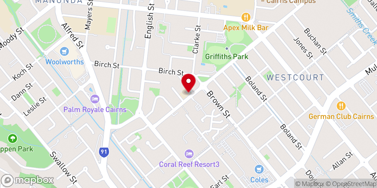 Map showing location of Cairns Seventh-day Adventist Church