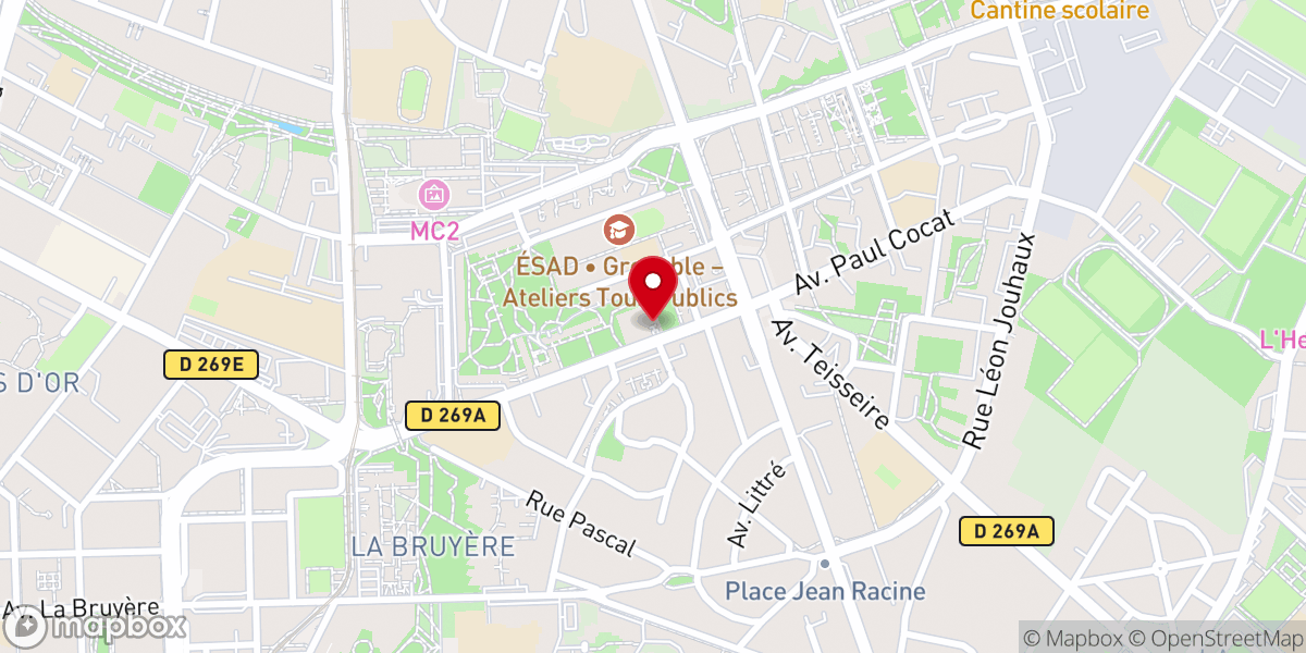 Map showing location of Centre œcuménique Saint-Marc
