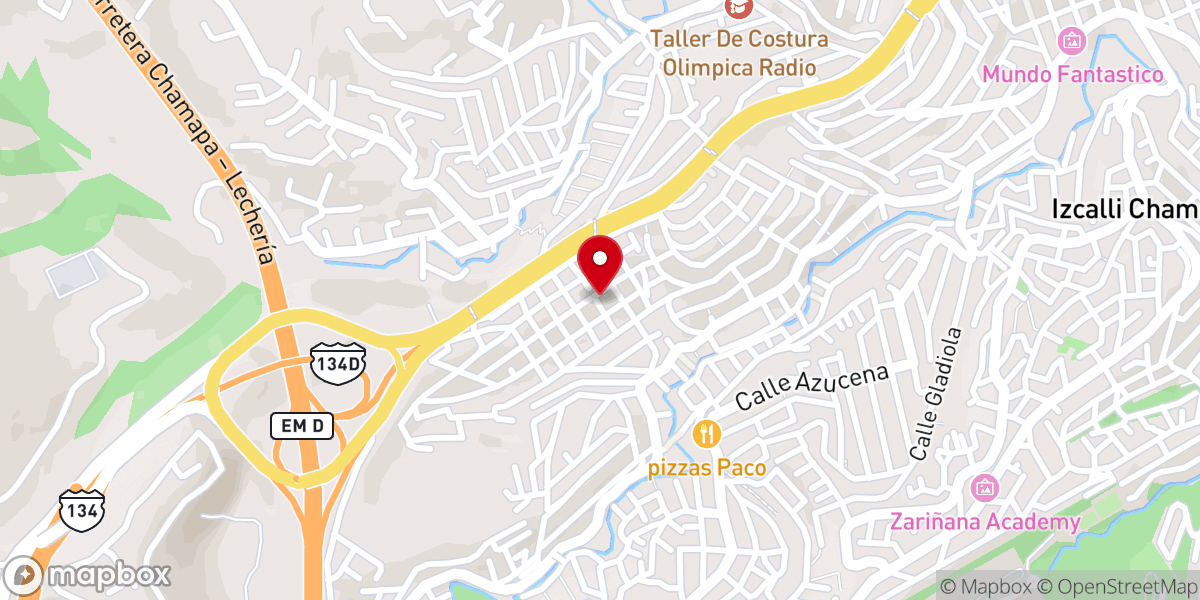 Map showing location of Parroquia Santo Niño de Atocha