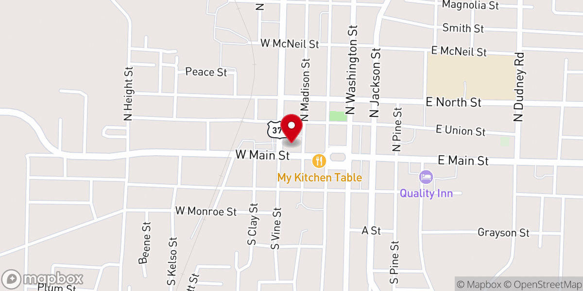 Map showing location of First United Methodist Church