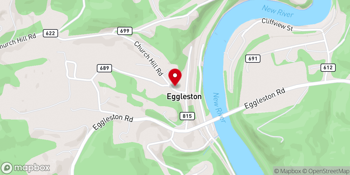 Map showing location of Eggleston Methodist Church