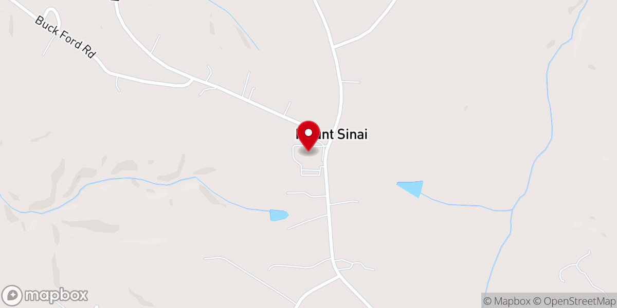 Map showing location of Mt Sinai Baptist Church