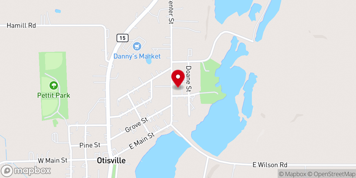 Map showing location of St. Francis Xavier Catholic Church