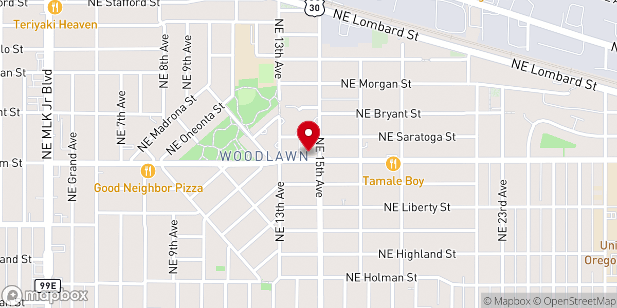Map showing location of Woodlawn Methodist Church