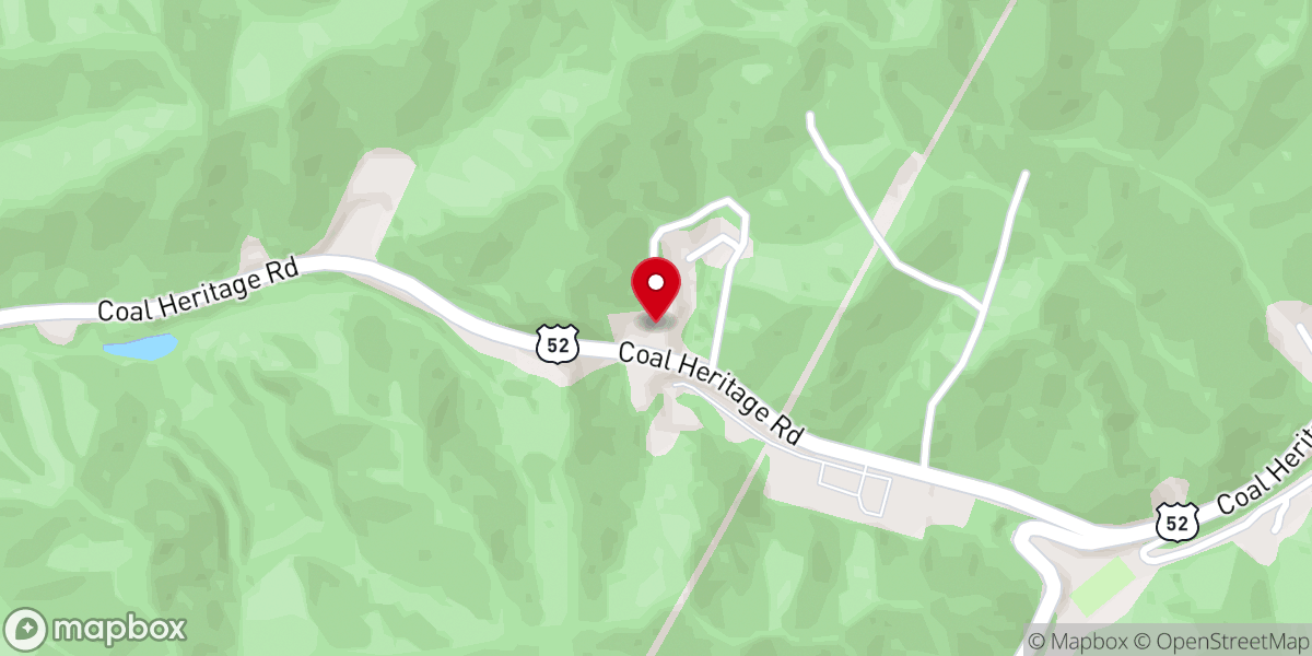 Map showing location of Mountain Top Baptist Church