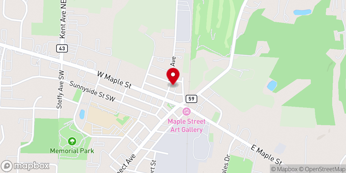 Map showing location of Faith Baptist Church