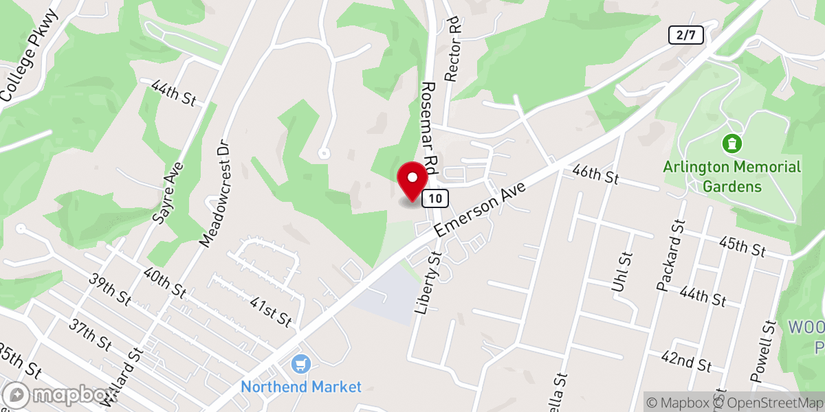 Map showing location of Grace Baptist Church