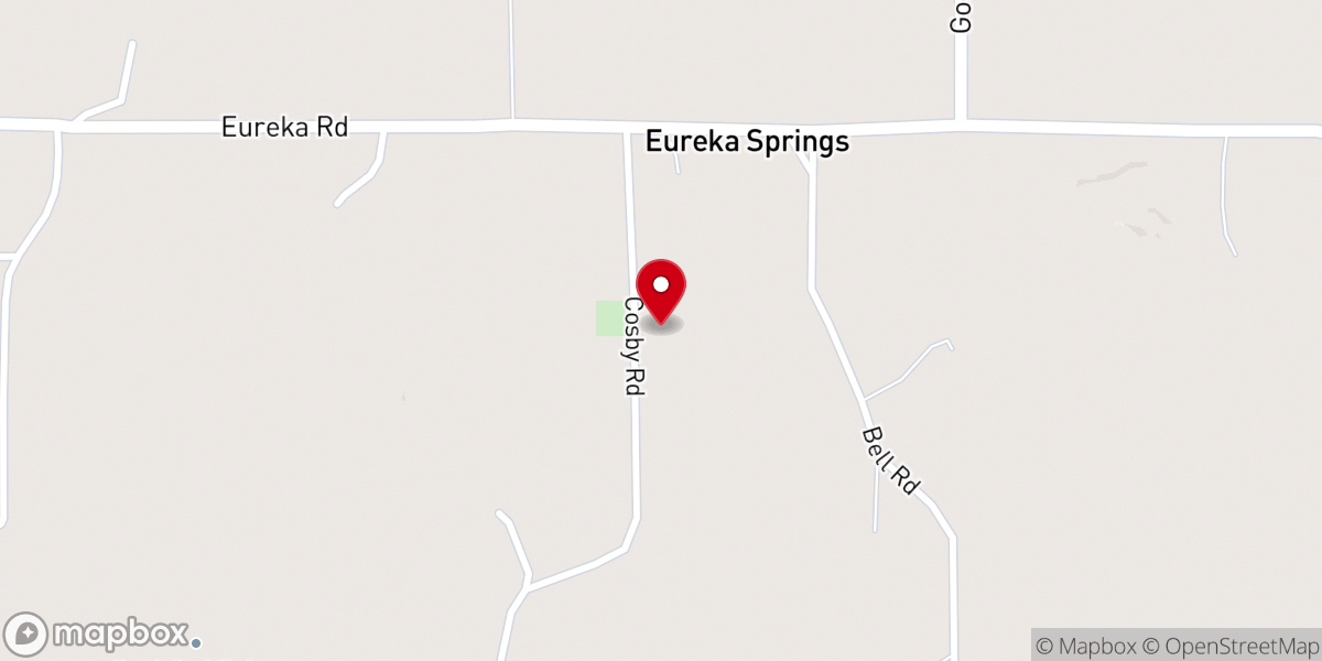 Map showing location of Eureka Springs Methodist Church