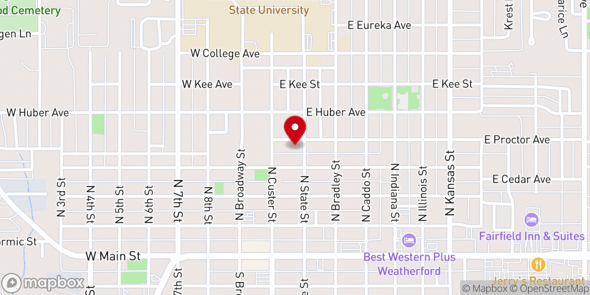 Map showing location of Grace Lutheran Church