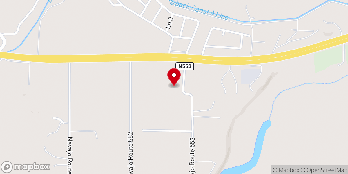 Map showing location of Four Corners Community Church