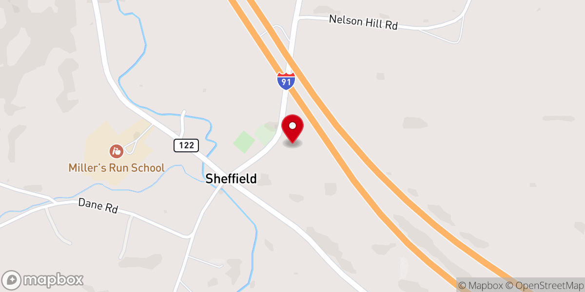 Map showing location of Sheffield congregational church