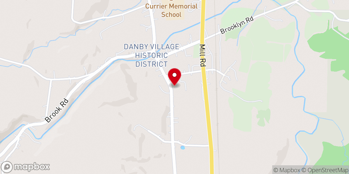 Map showing location of First Congregational Church