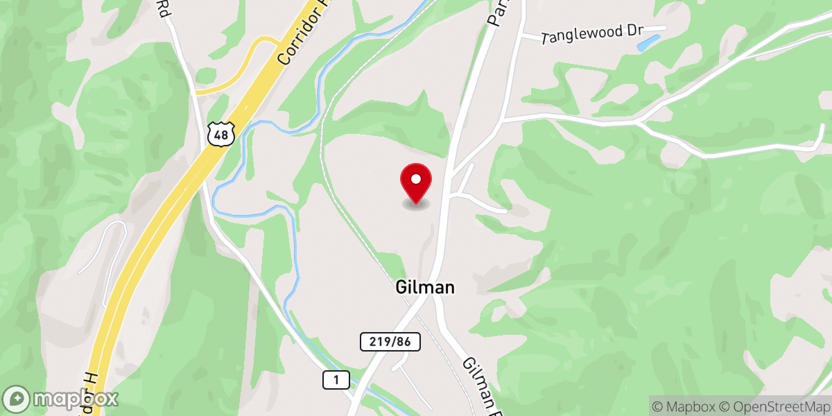Map showing location of Elkins First Church of the Nazarene