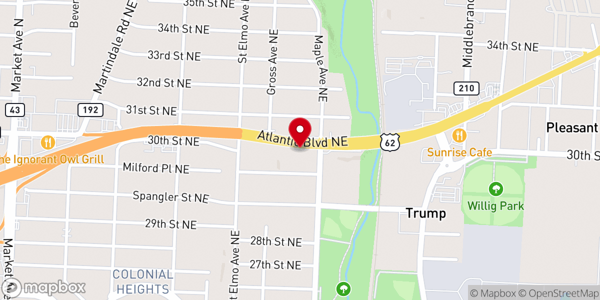 Map showing location of Calvary Chapel Of Canton Church