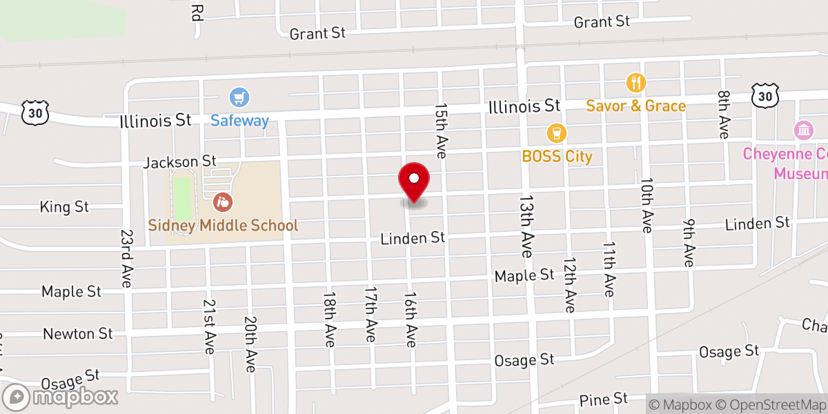 Map showing location of New Heart Fellowship Church Assemblies of God