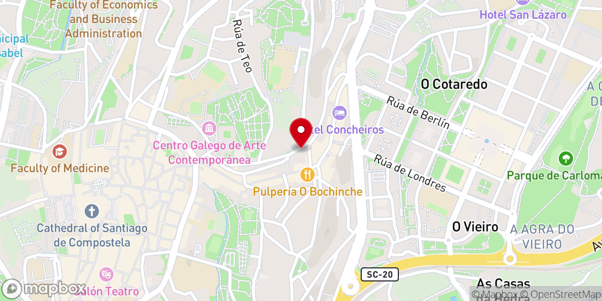 Map showing location of Iglesia de Nuestra Señora de las Angustias