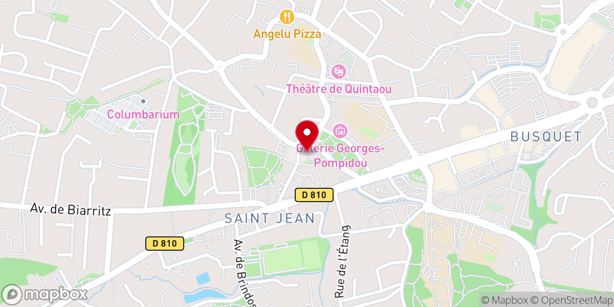 Map showing location of Église Saint-Léon d'Anglet