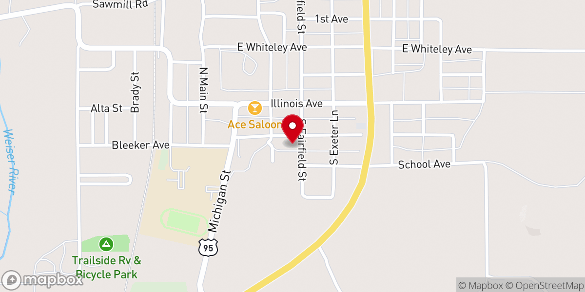 Map showing location of Council Community Church
