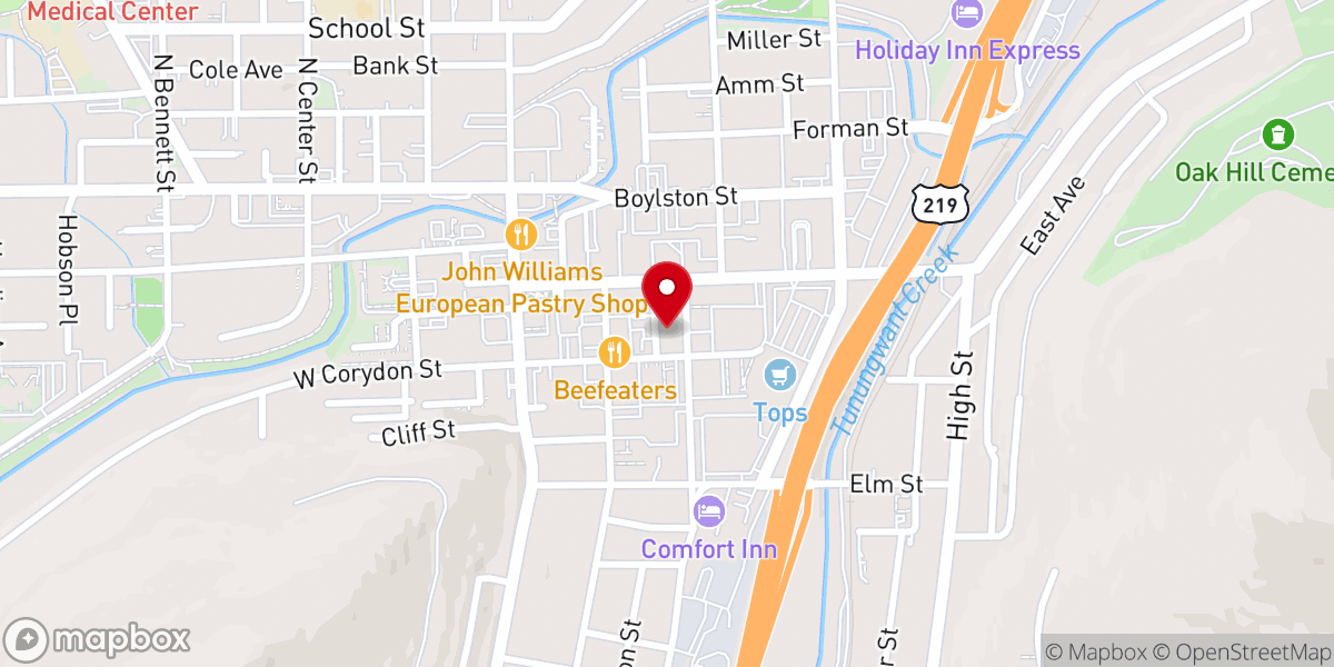 Map showing location of First United Methodist Church