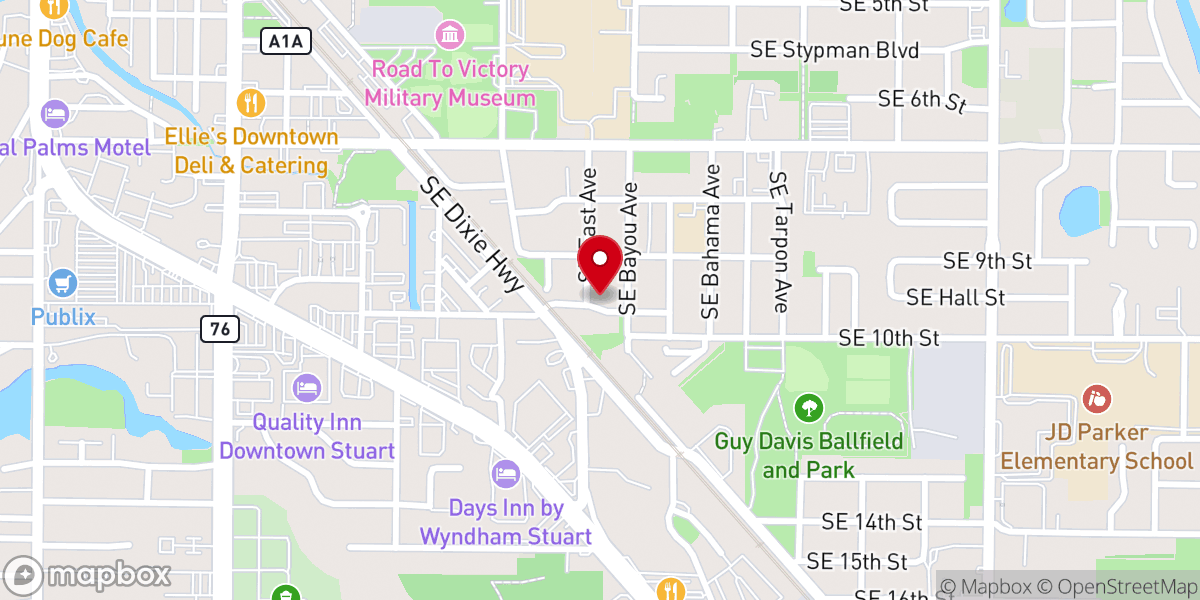 Map showing location of Church of God By Faith Inc