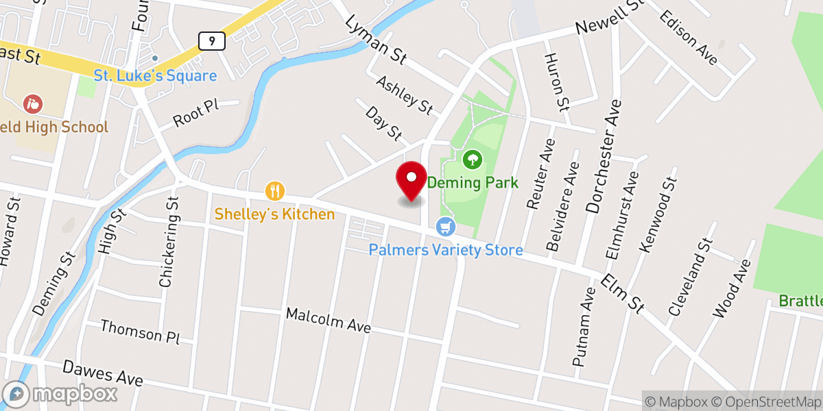 Map showing location of Sacred Heart Catholic Church
