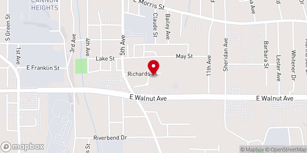 Map showing location of Miracle Valley Church