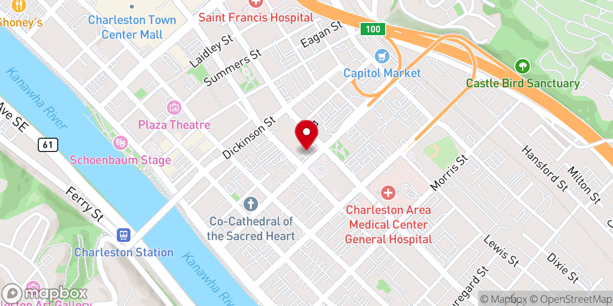 Map showing location of Resurrection Church