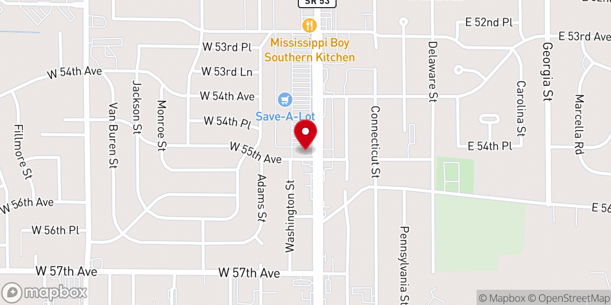 Map showing location of Legendary Movement Church