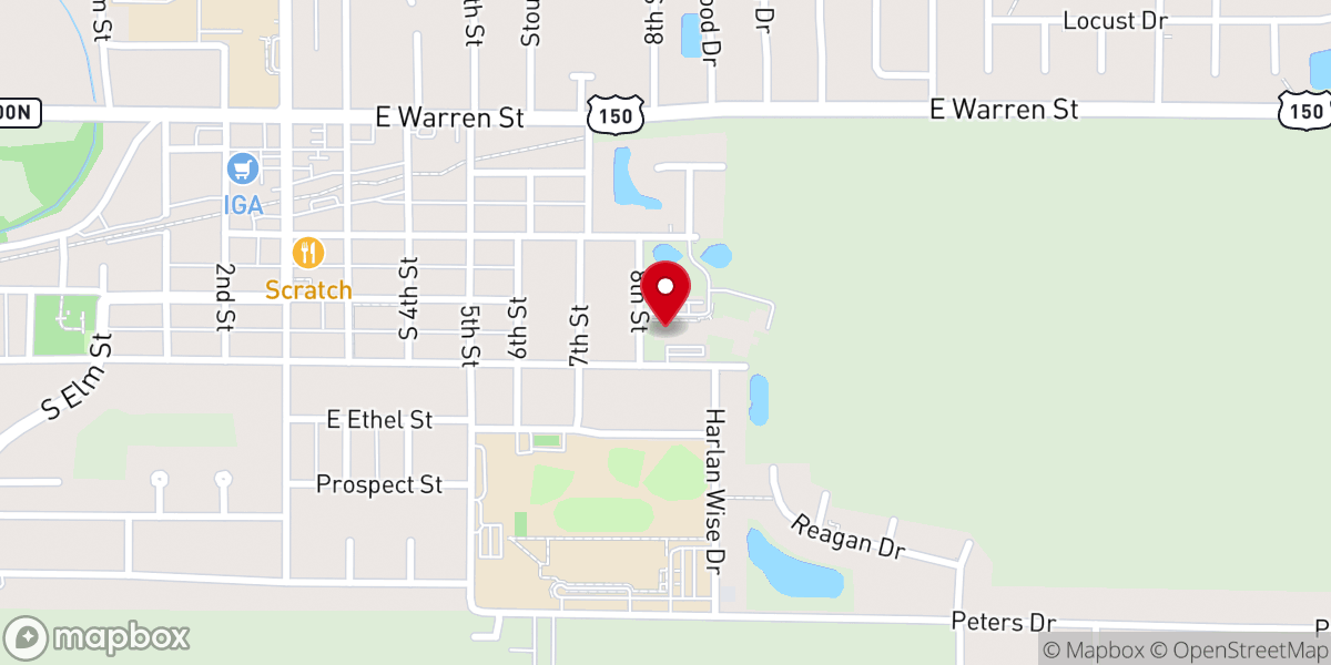 Map showing location of prince of peace lutheran church