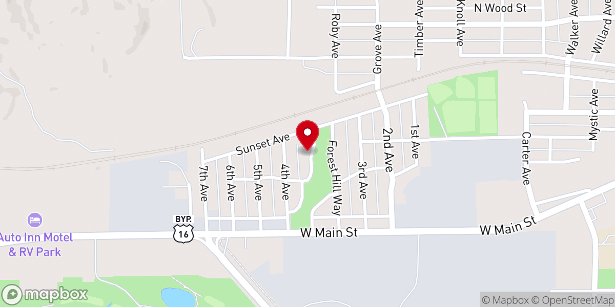 Map showing location of Christ the King Lutheran Church