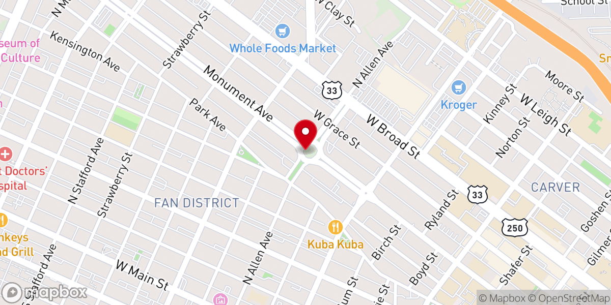 Map showing location of New MT Calvary Holy Church
