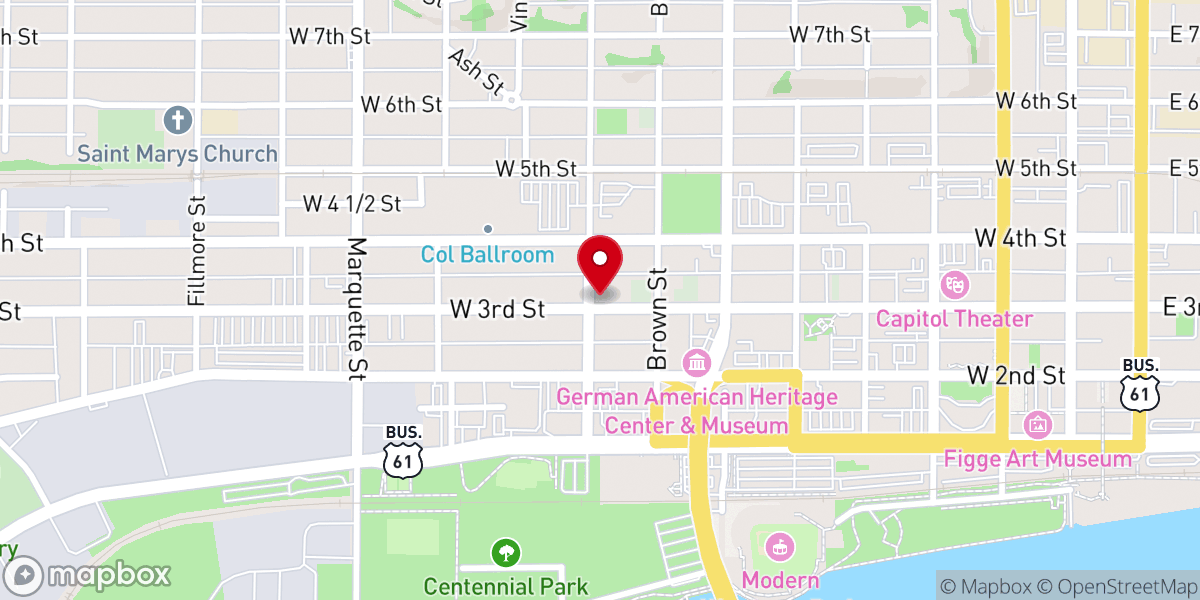 Map showing location of Quad Cities Vineyard Christian Church