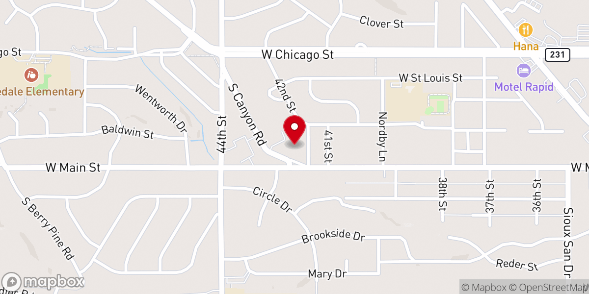Map showing location of WestGate Community Church