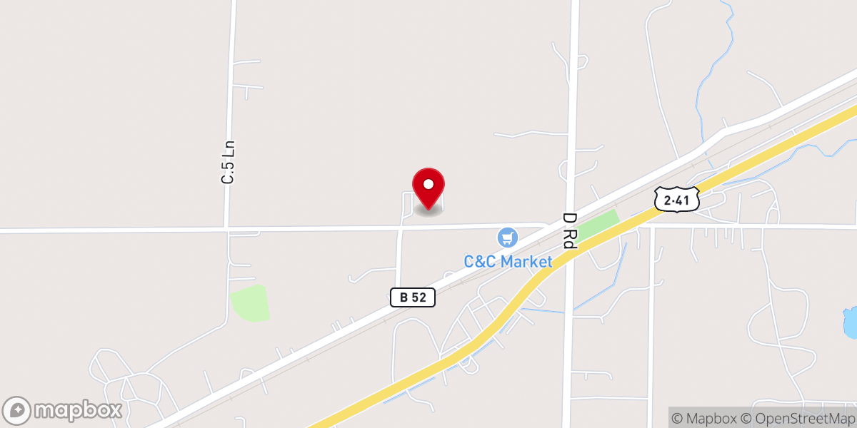 Map showing location of Saint Elizabeth Ann Seton Catholic Church, Bark River