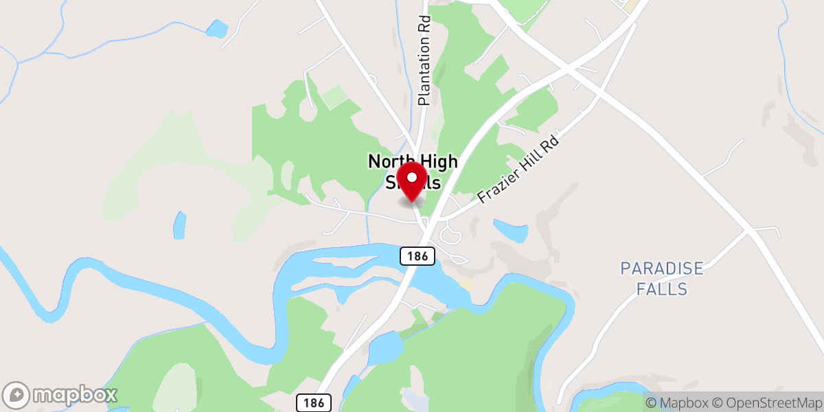 Map showing location of High Shoals