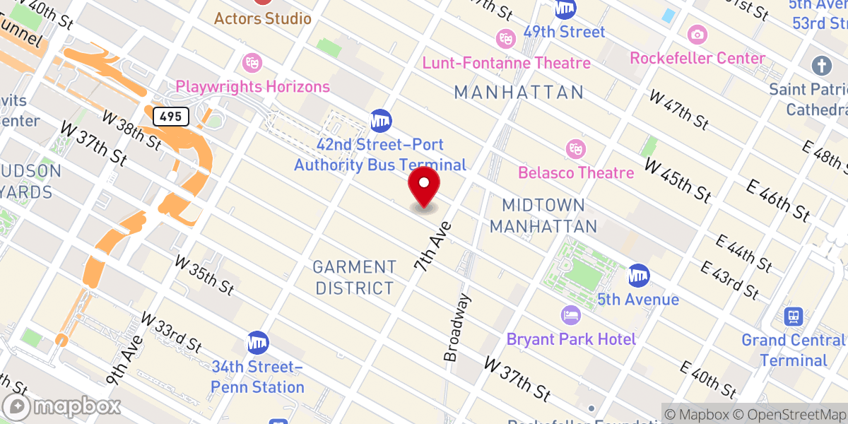 Map showing location of TORCC NY