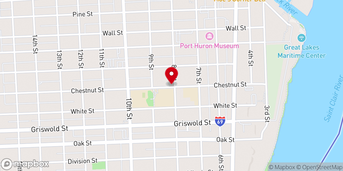 Map showing location of St Martin Lutheran Church
