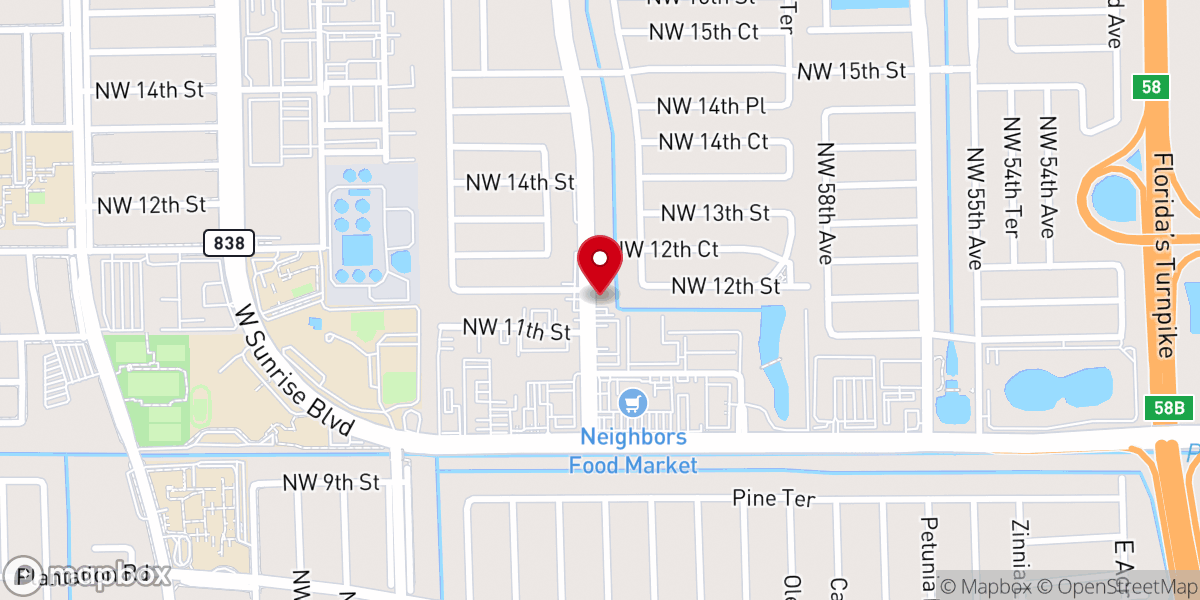 Map showing location of Zion Church Of God