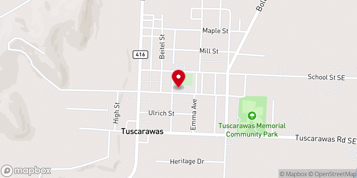 Map showing location of St James Lutheran Church