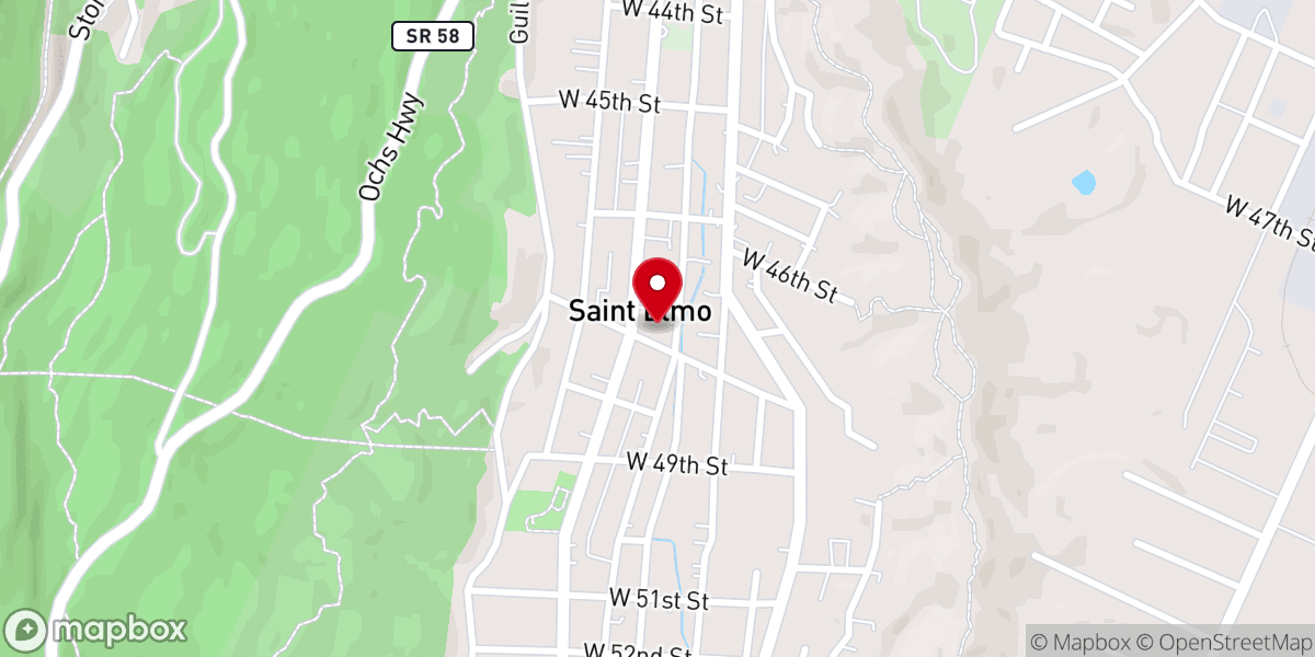 Map showing location of Saint Elmo United Methodist Church