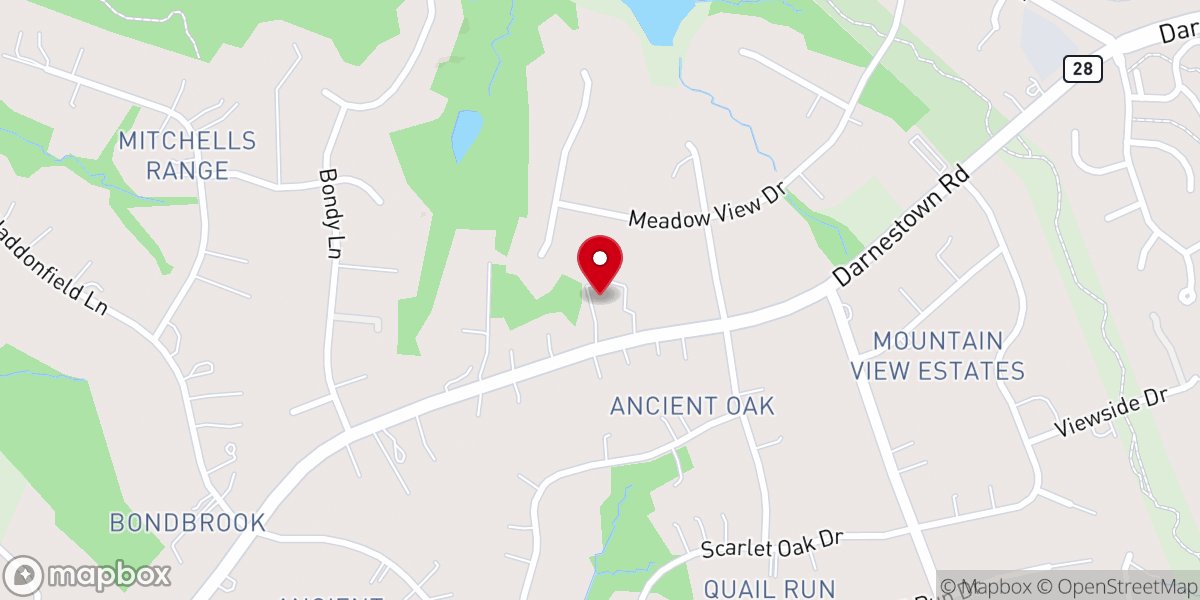 Map showing location of Gaithersburg International Christian Fellowship