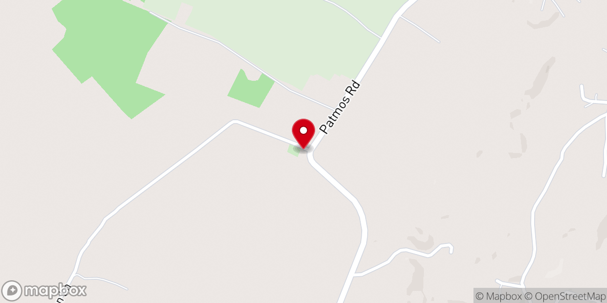 Map showing location of Patmos Lutheran Church