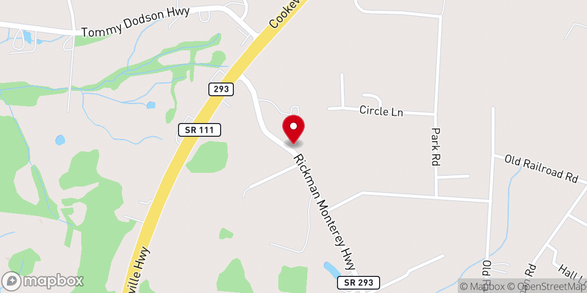 Map showing location of Rickman Church Of God Of Prophecy