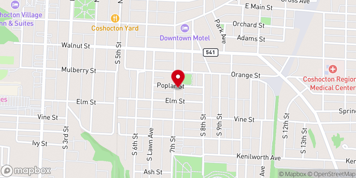 Map showing location of Shiloh Missionary Baptist Church
