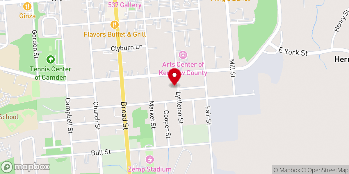 Map showing location of Church of Christ